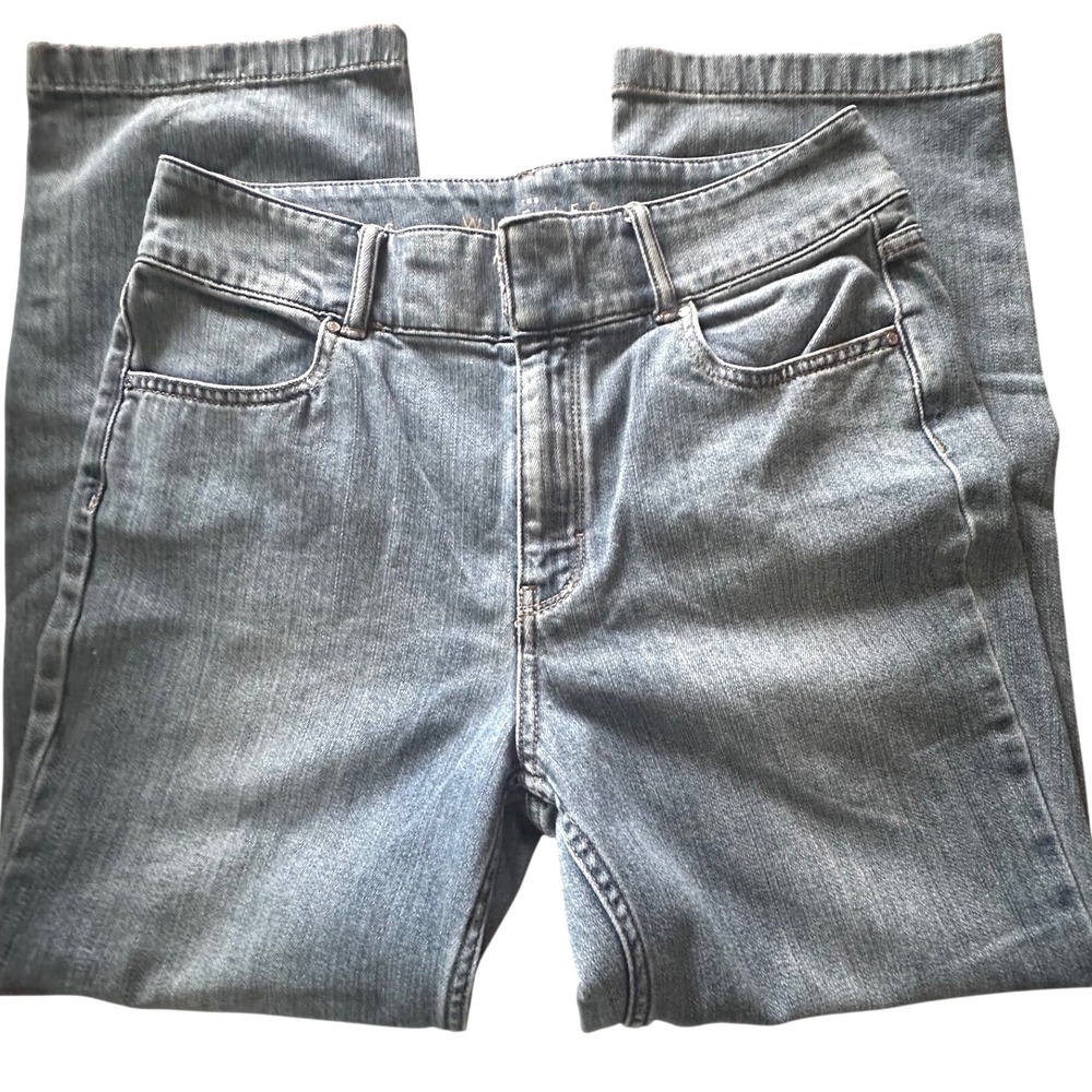 White House Black Market The Wide-Leg Crop Jeans High Rise Medium Wash Size 6